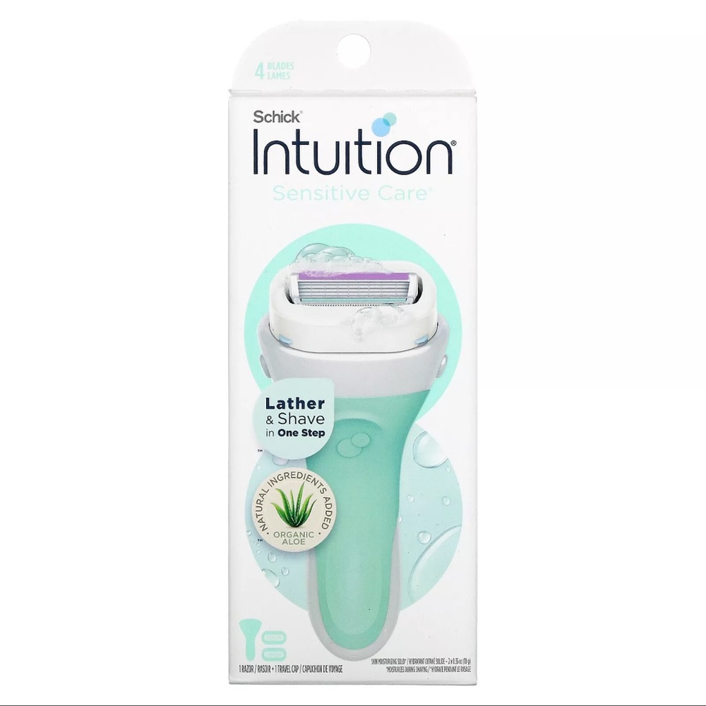 Schick Intuition Sensitive Care 4 Blades Womens Razor with Organic  Aloe